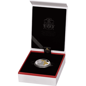 2024年セントへレナウナとライオン純銀1オンス金メッキプルーフ銀貨