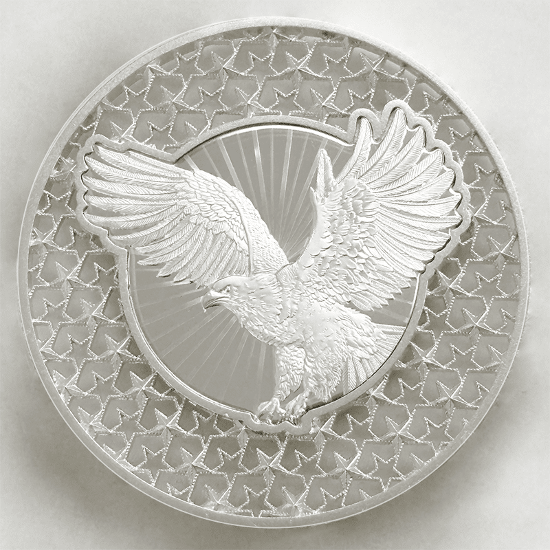 ソロモン諸島 2025年 銀線細工のイーグル 5ドル銀貨ホログラム付