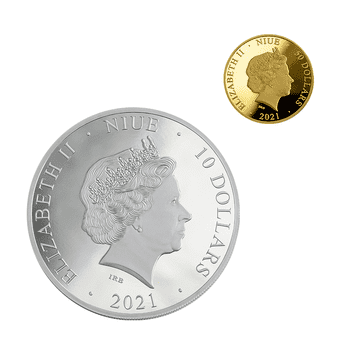 ニウエ 2021年 ウルトラマン55周年記念コイン 金貨･カラー銀貨2 種 発行証明書番号揃いセット