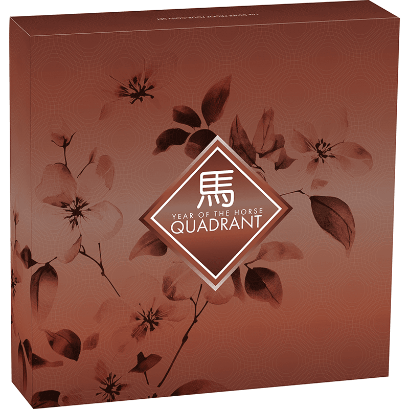 ツバル 2026年 午年馬図 1ドルカラー銀貨4種セット プルーフ