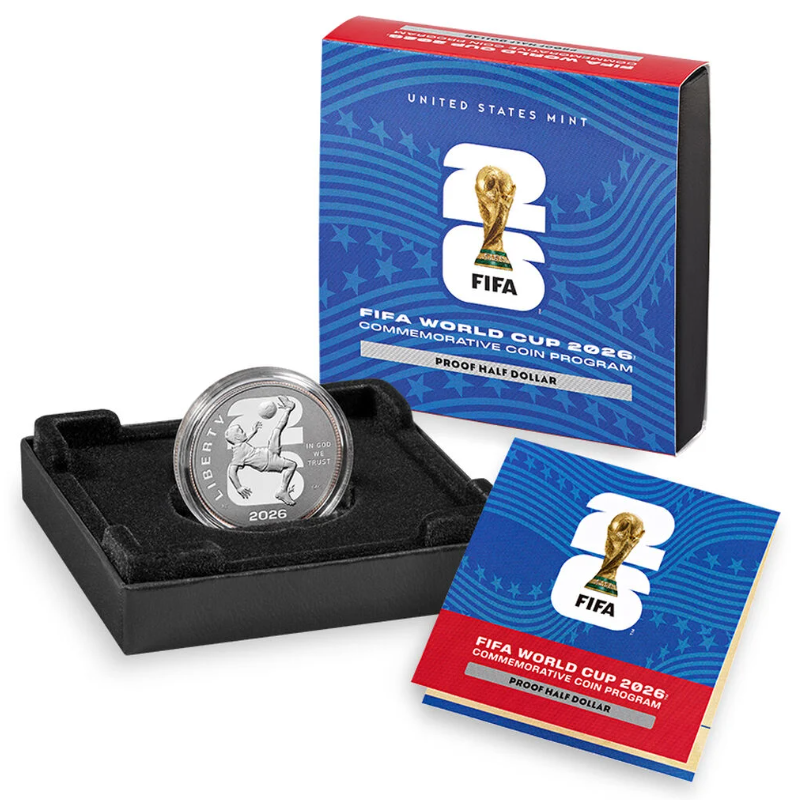 アメリカ 2026年 FIFAワールドカップ26公式記念コイン 50セント白銅貨