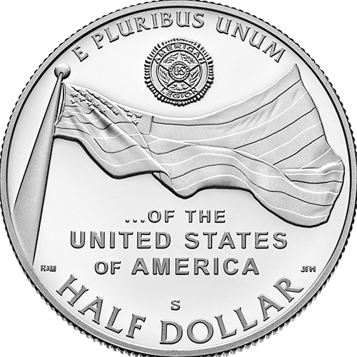 アメリカ 2019年 米国在郷軍人会設立100周年 50セント白銅貨 プルーフ