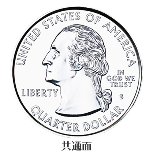 アメリカ 1999-2009年 アメリカ50州＆領域25セント貨 25セント白銅貨56種セットコレクションマップ付 未使用