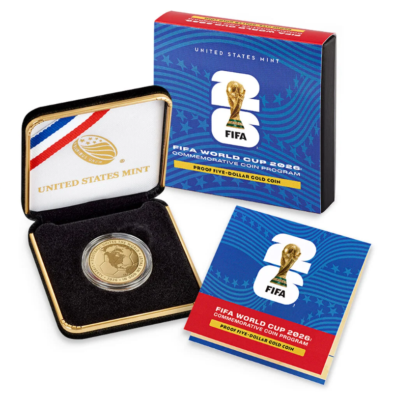 アメリカ 2026年 FIFAワールドカップ26公式記念コイン 5ドル金貨