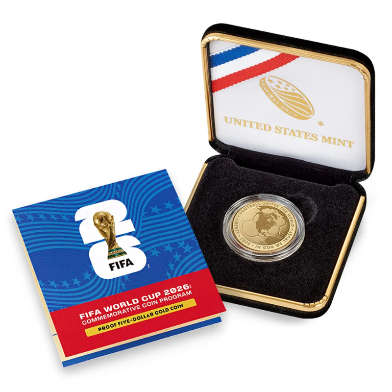 アメリカ 2026年 FIFAワールドカップ26公式記念コイン 5ドル金貨