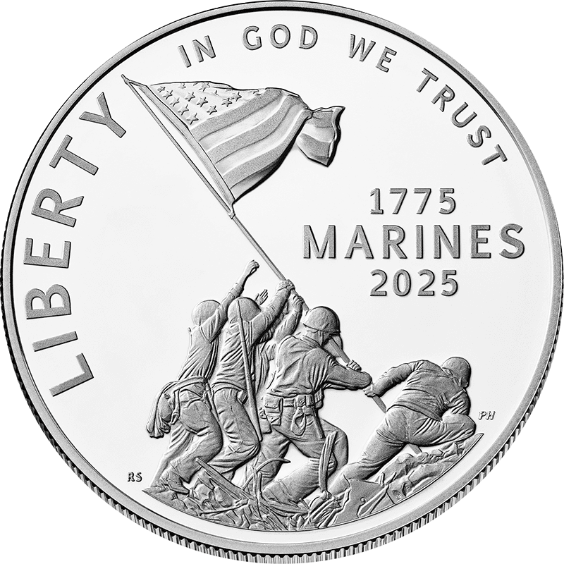 アメリカ 2025年 アメリカ海兵隊創設250周年 1ドル銀貨 プルーフ