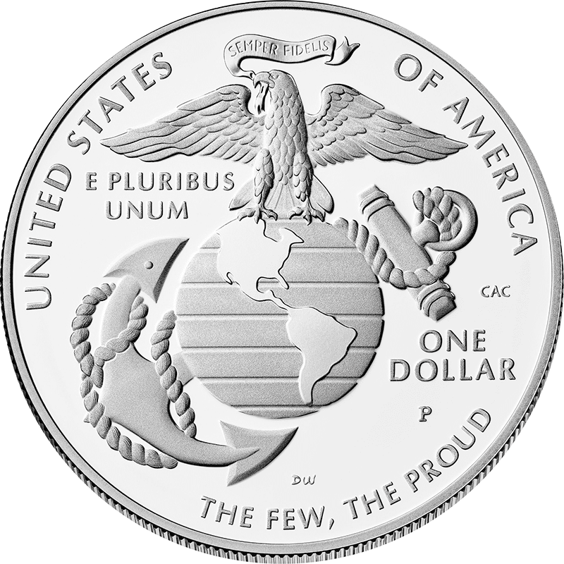 アメリカ 2025年 アメリカ海兵隊創設250周年 1ドル銀貨 プルーフ