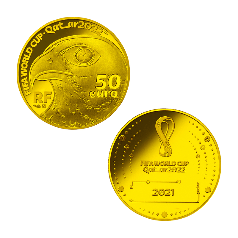 E】 各国 2021年 FIFAワールドカップカタール2022公式記念コイン 第1次 