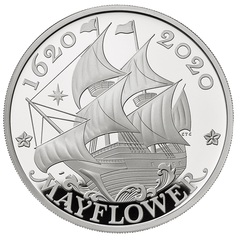 英国/アメリカ 2020年 メイフラワー号出航400周年 銀貨・銀メダル 