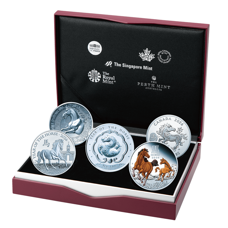 記念メダル 銀製 肖像と馬のデザイン