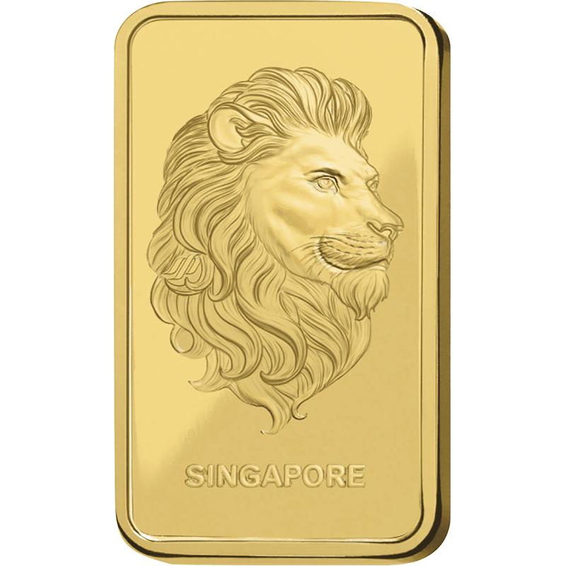 シンガポール ライオン 金製バーブリスターパック入 未使用