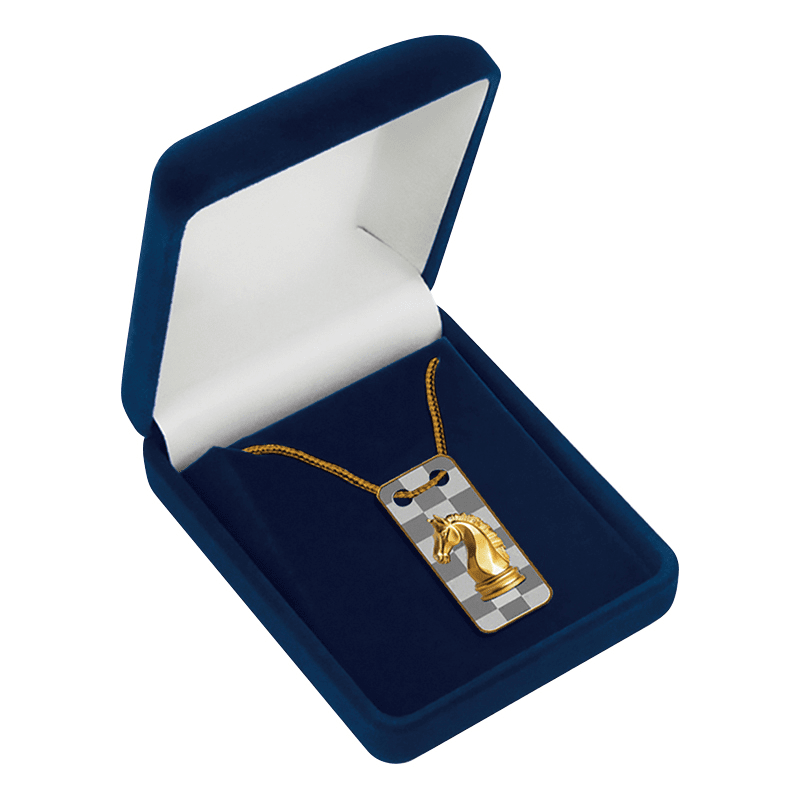 カメルーン 2026年 午年馬図 500フラン穴あき長方形銀貨金メッキ付