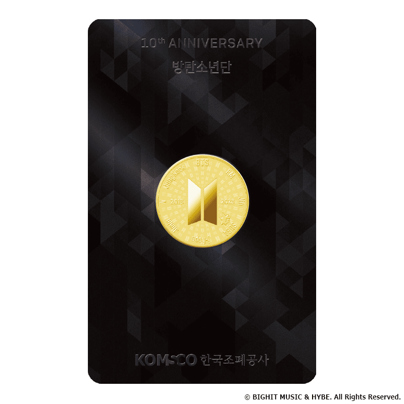 BTS 10周年 記念メダル 1/2oz 銀メダル 32mm 公式正規品 匿名エンタメ/ホビー