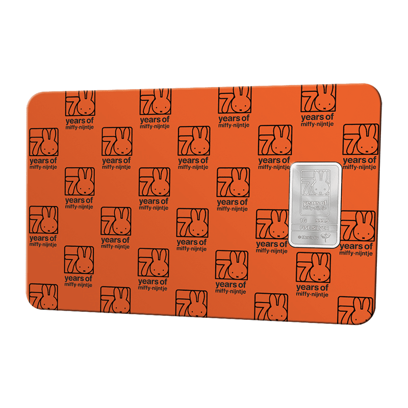 ミッフィー誕生70周年 銀製バー ブリスターバック入 未使用