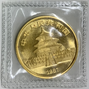 ●一点モノ● 中国 1987年パンダ金貨  100元金貨 1oz 未使用