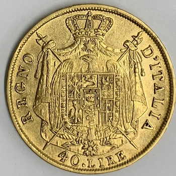 ●一点モノ● ナポレオン王国 1810年MKM12 ナポレオン1世 40リラ金貨  極美