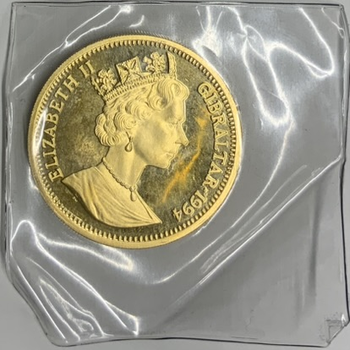 ●一点モノ● ジブラルタル 1994年ロイヤル・ドッグ ペキニーズ 1/2ロイヤル金貨  未使用