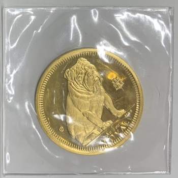 ●一点モノ● ジブラルタル 1996年ロイヤル・ドッグ ブルドッグ 1/2ロイヤル金貨  未使用