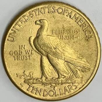 ●一点モノ● アメリカ 1912年インディアン頭像 モットー有 10ドル金貨  極美
