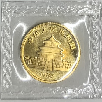 ●一点モノ● 中国 1985年パンダ金貨  5元金貨 1/20oz 未使用