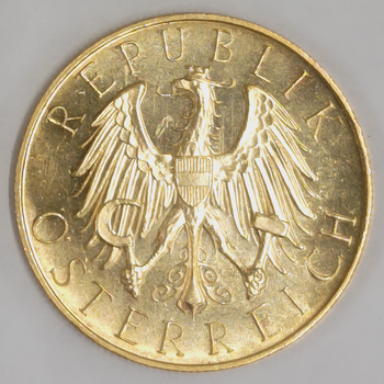 ●一点モノ● オーストリア 1927年KM2841 鷲図 25シリング金貨  未使用