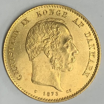 ●一点モノ● デンマーク 1873年KMｰ791.1 クリスチャン9世 20クローネ金貨  未使用