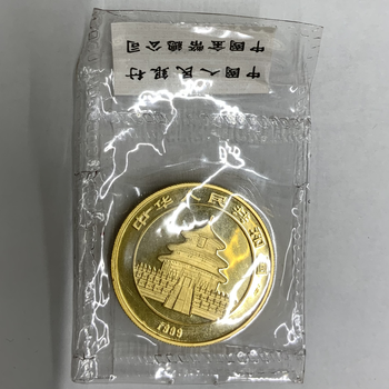 ●一点モノ● 中国 1999年パンダ金貨 年号小字 100元金貨 1oz 未使用