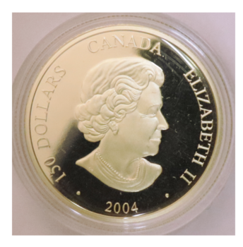 ●一点モノ● カナダ 2004年KM614 十二支申（猿） ホログラム 150ドル金貨 ケース付 プルーフ