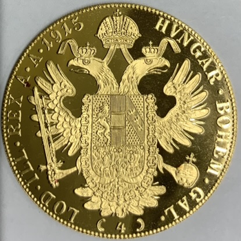 ●一点モノ● オーストリア 1915年KM2276 フランツ・ヨセフ 4ダカット金貨再鋳金貨  プル－フライク