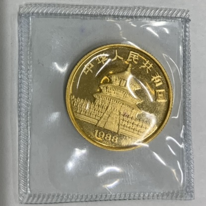 ○一点モノ○ 中国 1988年Y154 パンダ金貨 25元金貨 1/4oz 未使用 | オンラインショップ | 泰星コイン株式会社