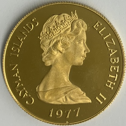 歴代女王ヤングエリザベス 1975年 ケイマン諸島 イギリス 50ドル 銀貨 50 Dollars - Elizabeth II (Sovereign Queens of England