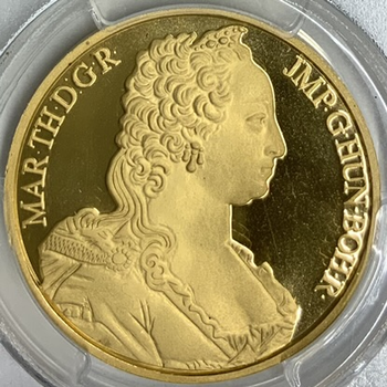 ●一点モノ● ベルギー 1989年KM175 100エキュー マリア・テレジア金貨 【PCGS：PR67 DCAM】 プルーフ