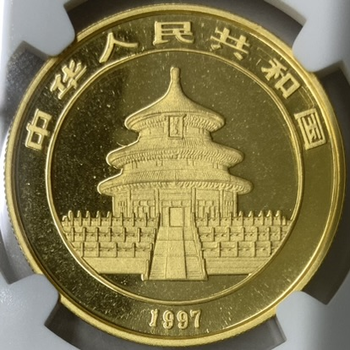 ●一点モノ● 中国 1997年 パンダ金貨  100元金貨 【NGC：MS69 1oz】 未使用