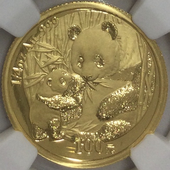 ○一点モノ○ 中国 2005年 KM1584 パンダ金貨 NGC MS69 100元金貨 【1