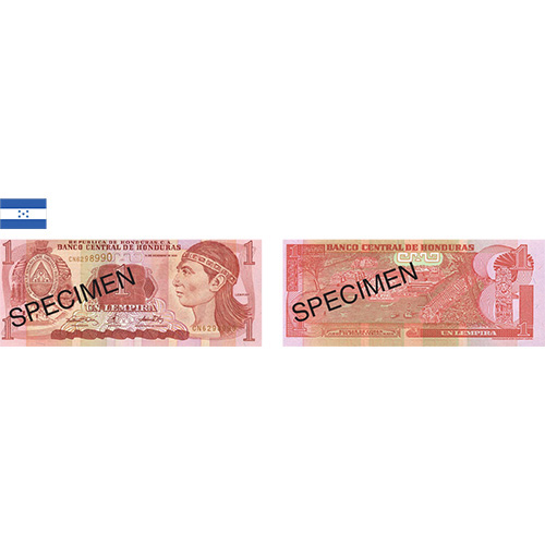 ホンジュラス 現行紙幣 1レンピラ 紙幣 未使用