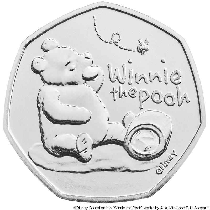 英国 2020年 くまのプーさん コインコレクション くまのプーさん 50ペンス白銅貨 未使用