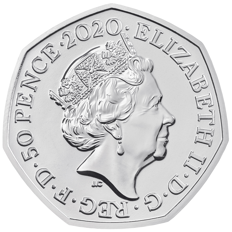 英国 2020年 くまのプーさん コインコレクション くまのプーさん 50ペンス白銅貨 未使用
