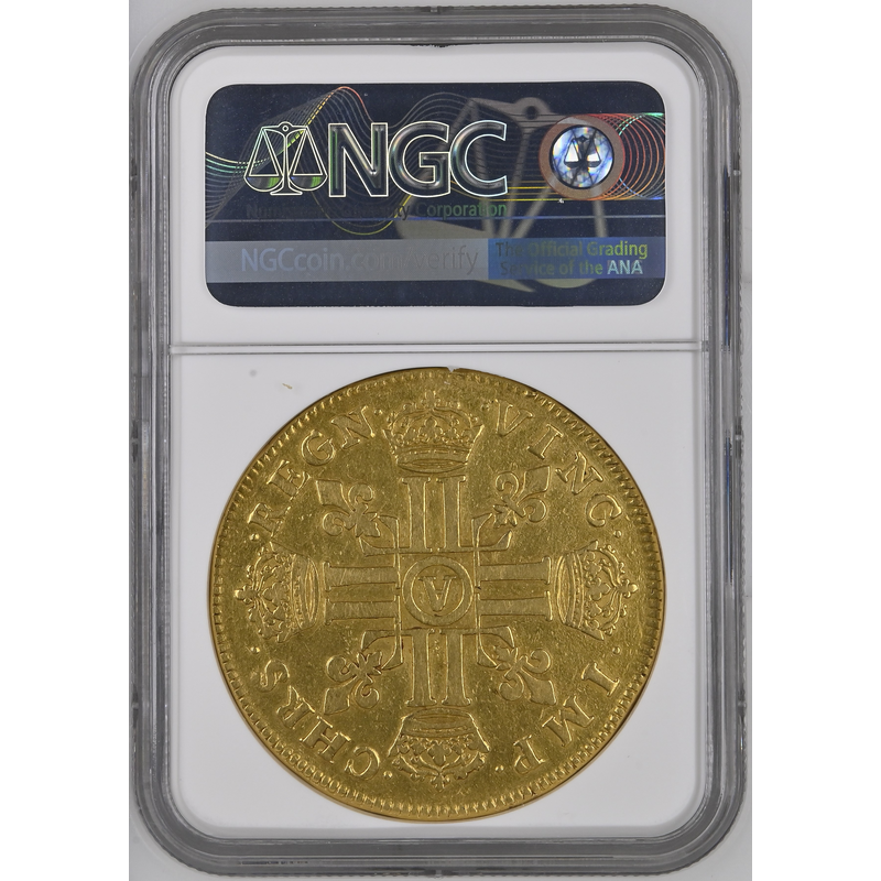 ○レアコイン○ フランス 1640年 ルイ13世 8ルイドール金貨 NGC AU