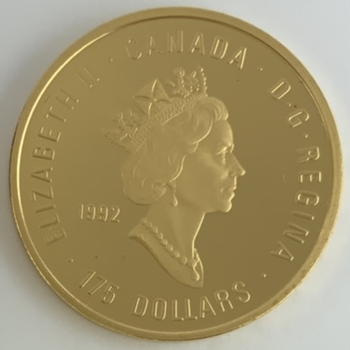 ●一点モノ● カナダ 1992年 KMｰ217 IOC100周年記念 175ドル金貨 プルーフ