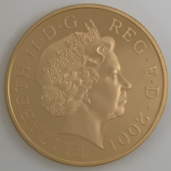 ●一点モノ● 英国 2001年 KMｰ1015b ヴィクトリア王朝 5ポンド金貨 プルーフ
