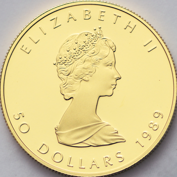 ●一点モノ● カナダ 1989年  メープルリーフ 金貨4種プルーフセット