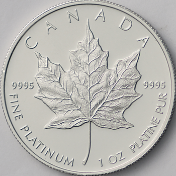 ●一点モノ● カナダ 1989年  メープルリーフ プラチナ貨4種プルーフセット