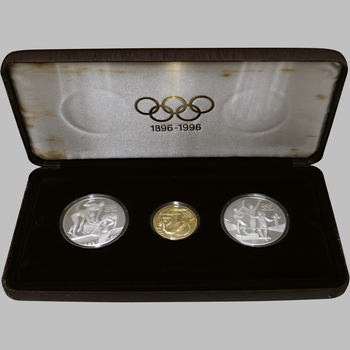 ●一点モノ● オーストラリア 1993年 IOC設立100年 体操 表彰式 水泳リレー 金・銀貨3種プルーフセット
