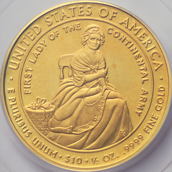 ●一点モノ● アメリカ 2007年 大統領夫人シリーズ マーサ・ワシントン10ドル金貨 プルーフ