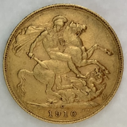 1910年オーストラリア　エドワードⅦ　ソブリン金貨  PCGS MS62