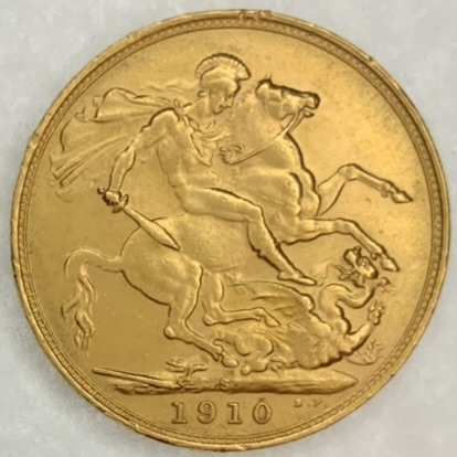 1910年オーストラリア エドワードⅦ ソブリン金貨 PCGS MS62-