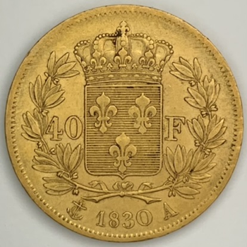 ●一点モノ● フランス 1830年Aシャルル10世  40フラン金貨 美品 EF