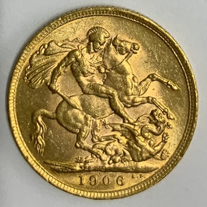 ●一点モノ● オーストラリア 1906年MKM15 エドワード7世 1ソブリン金貨  美品