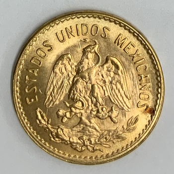 ●一点モノ● メキシコ 1905年KM464/Y57 ミゲル・イダルゴ 5ペソ金貨  未使用　MS