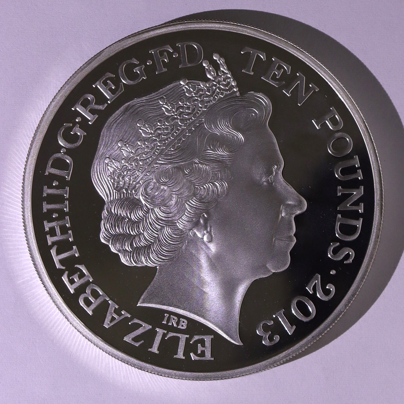 戴冠 60年 エリザベス2世 ピエフォ 銀貨 2013 イギリス NGC コイン-